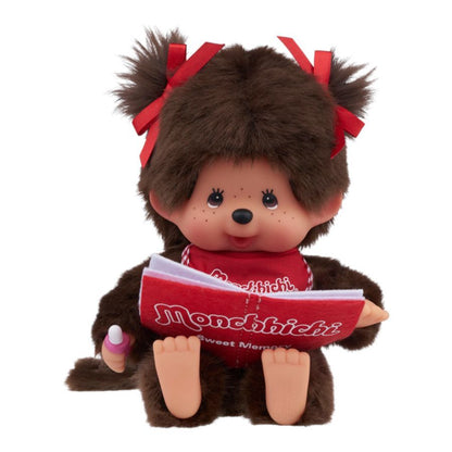 Monchhichi Girl Reading Plush