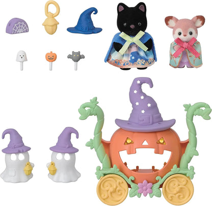 Sylvanian Families Pumpkin Carriage Playset whats in the box
