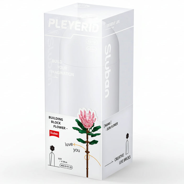 Sluban Protea cynaroides with diy vase 258 pcs