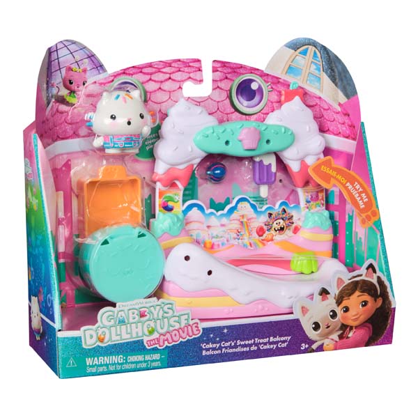 Gabby's Dollhouse Cakey Cat's Sweet Treat Balcony Set