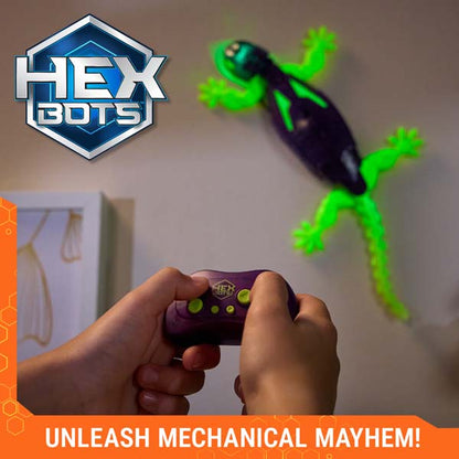 Hex Bots Glow in the Dark Gecko Wall Crawler - green/purple