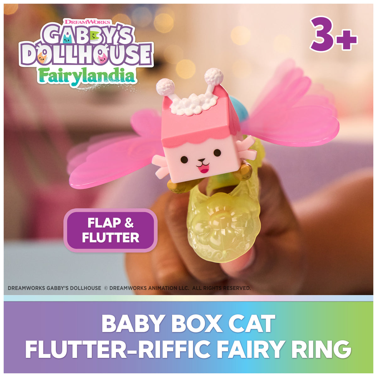 Gabby's Dollhouse Fairylandia Flutter Fairy Rings Baby Box Cat