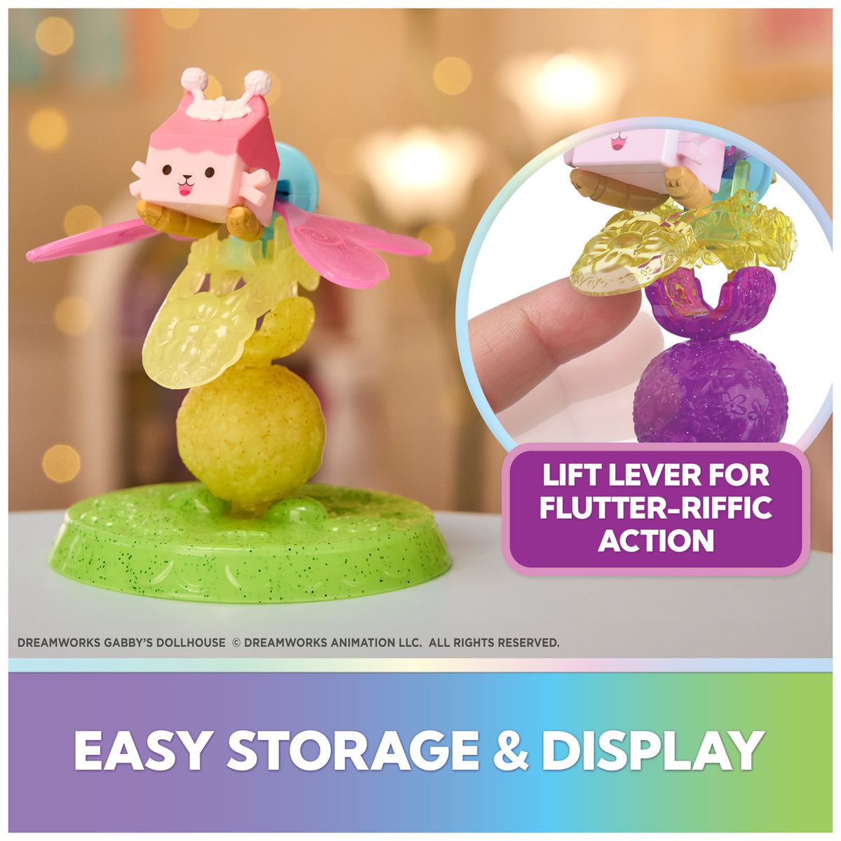 Gabby's Dollhouse Fairylandia Flutter Fairy Rings Baby Box Cat