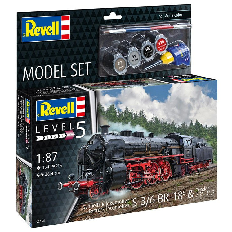 Revell 1/87 Model Set Express Loco S3/6 BR 18 5 With Tender