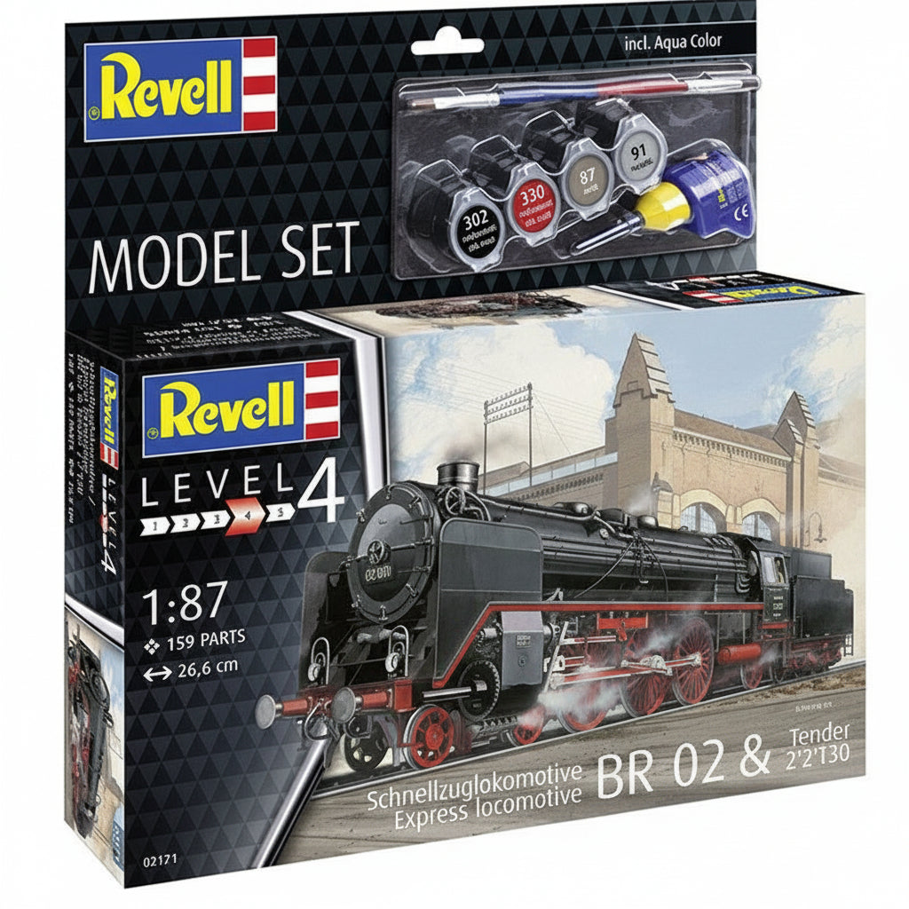 Revell 1/87 Model Set Express Train Locomotive BR02 Tender 2-2-T30