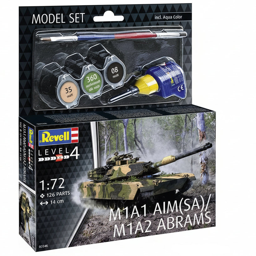 Revell 1/72 Model Set M1A1 Aim Sa - M1A2 Abrams