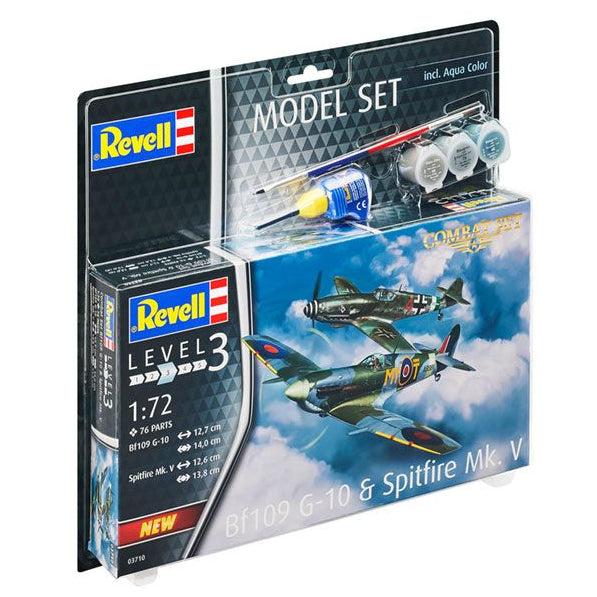 Revell 1/72 Model Set Combat Set Bf109 G-10 And Spitfire Mk.V – Toys