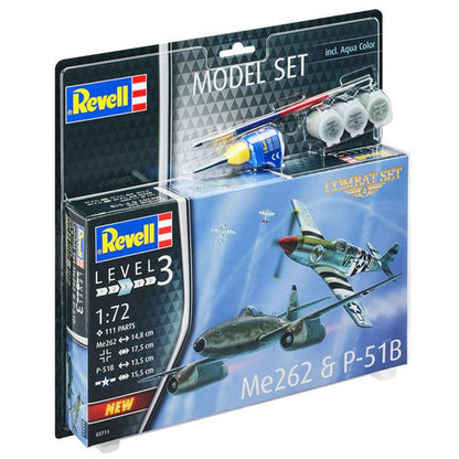 Revell 1/72 Model Set Combat Set Me262 - P-51B Mustang