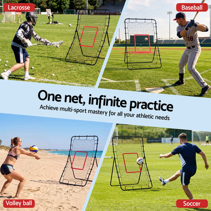 Everfit Baseball Rebounder Net Pitching Practice Target Screen 143cm