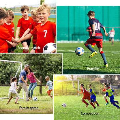 Everfit 8FT Soccer Football Goal Net UPVC Frame with PE Mesh Weatherproof Portable Goals for Backyard Training Competitive Play