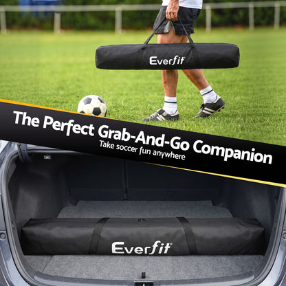 Everfit Portable Soccer Goal Net Fibreglass Polyester 12x6ft