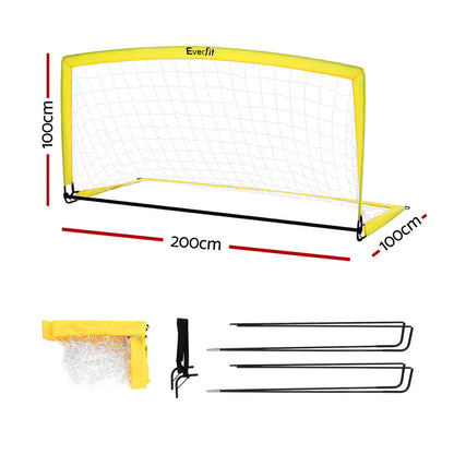 Everfit 2m Football Soccer Net Portable Goal Net Rebounder Sports Training
