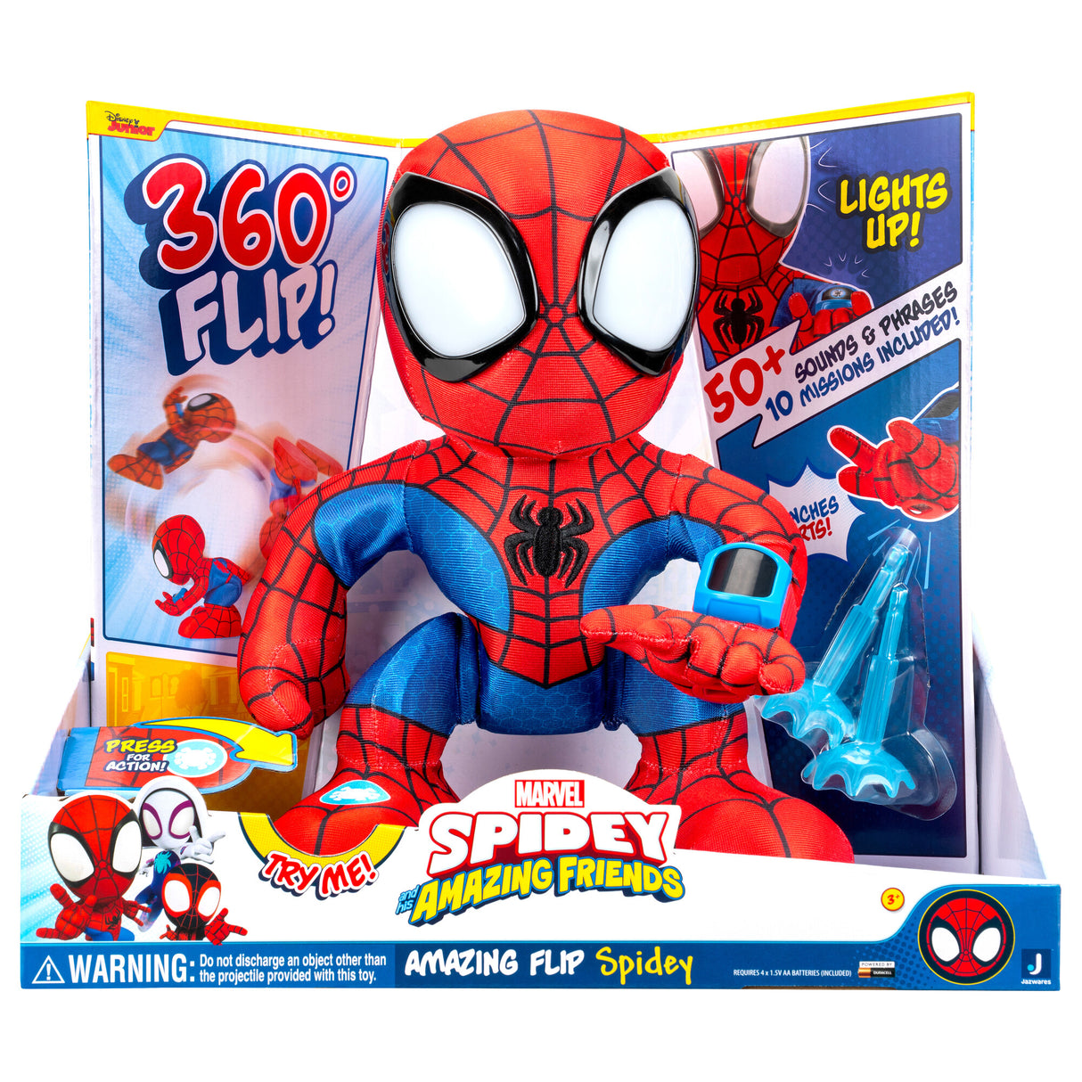Spidey & His Amazing Friends Feature Plush Amazing Flip Spidey