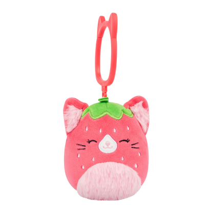 Squishmallows 3" Clip Olma Strawberry Cat