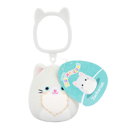 Squishmallows 3" Clip Zachariah Angora Cat