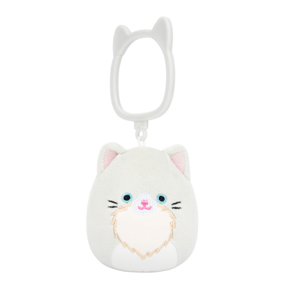 Squishmallows 3" Clip Zachariah Angora Cat