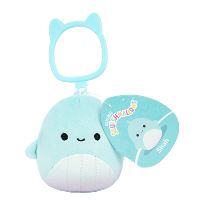 Squishmallows 3" Clip Shah Teal Whale