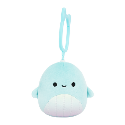Squishmallows 3" Clip Shah Teal Whale