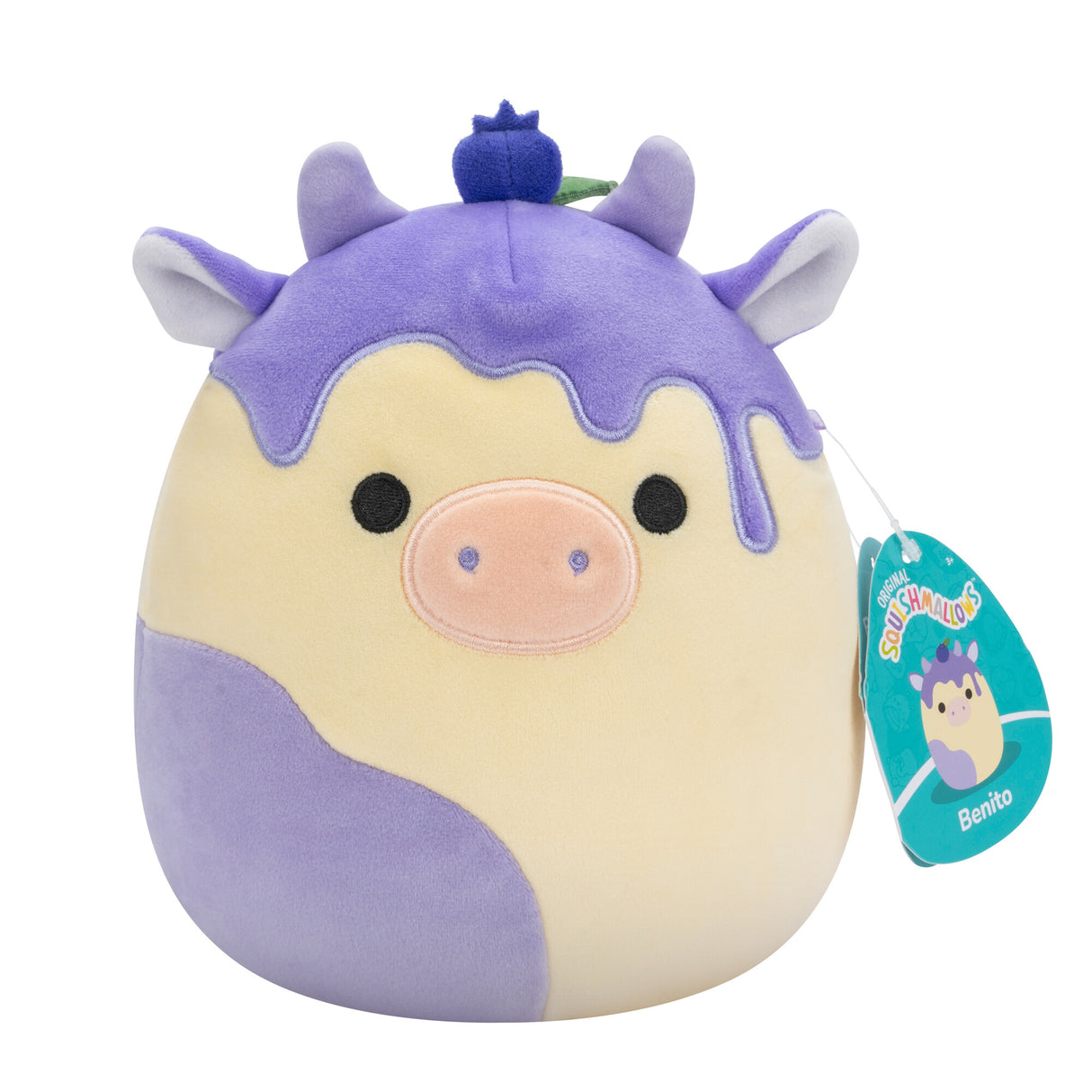 Squishmallows 7.5in Benito Blueberry Cow