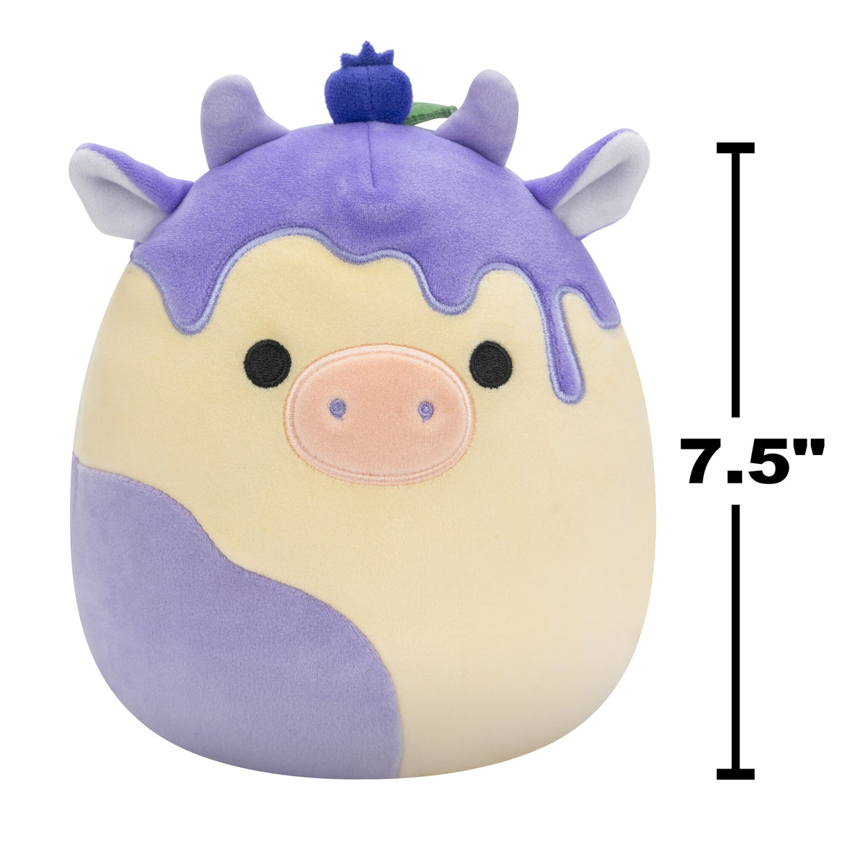 Squishmallows 7.5in Benito Blueberry Cow