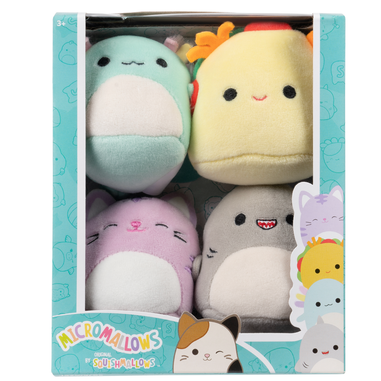 Squishmallows Micromallows 2.5in 4 Pack Irina Tabitha Tex Gordon