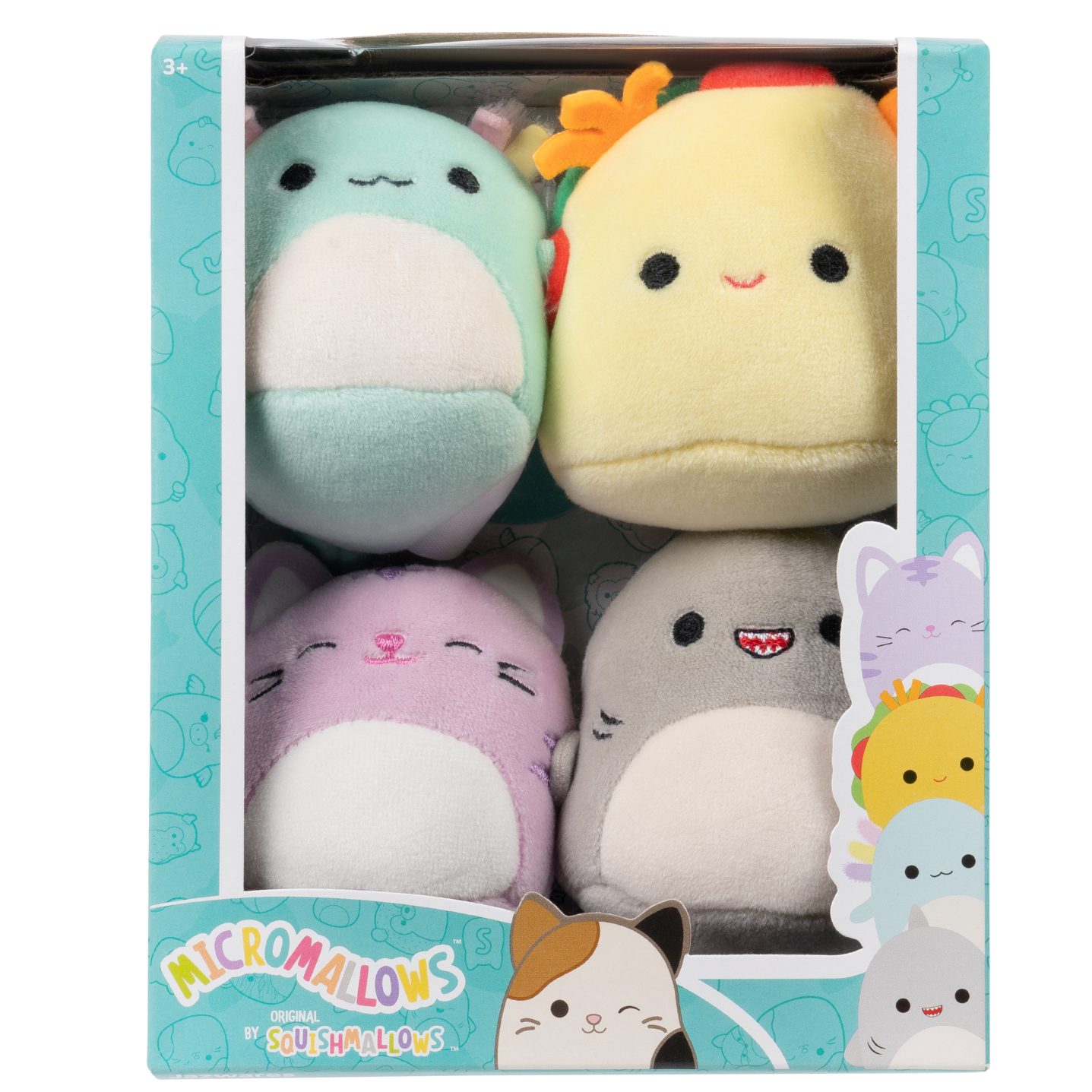 Squishmallows Micromallows 2.5in 4 Pack Irina Tabitha Tex Gordon
