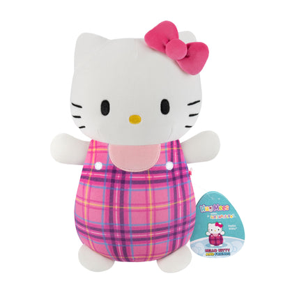 Squishmallows 10" Hello Kitty HugMees Plaid Hello Kitty