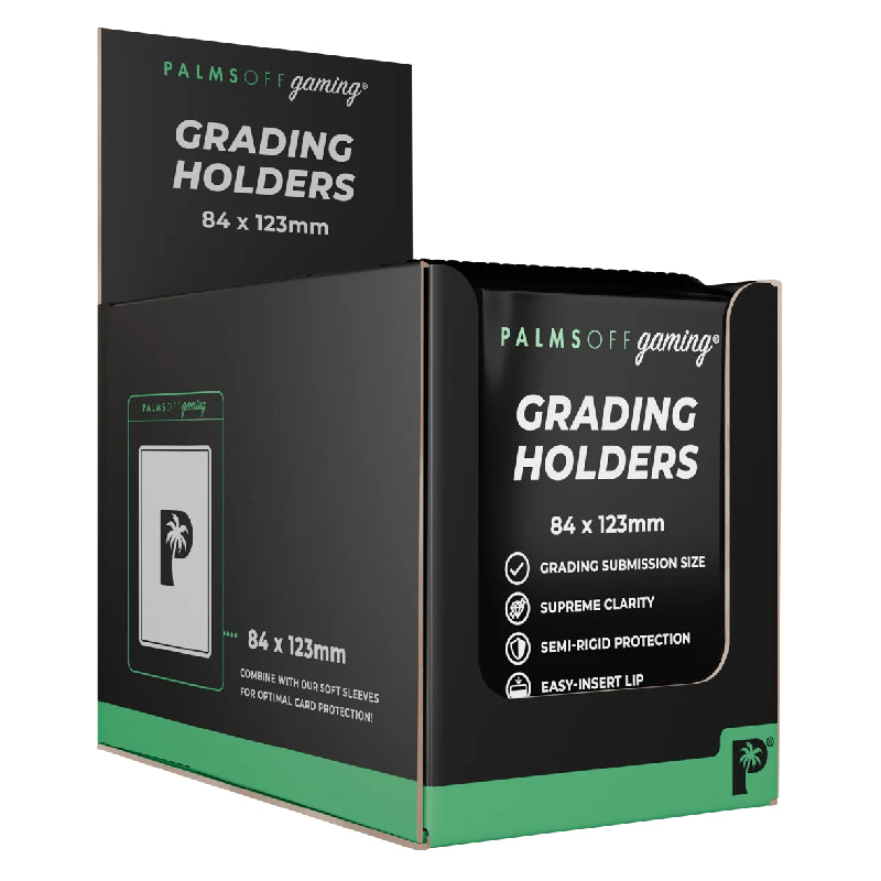 Palms Off Gaming grading holder box, 200 semi-rigid holders, 84 x 123 mm