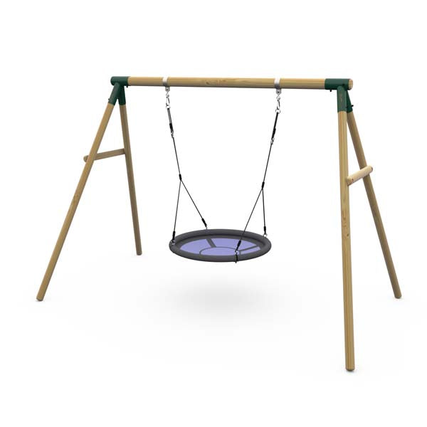 Plum Wooden Nest Swing Set Spider Monkey