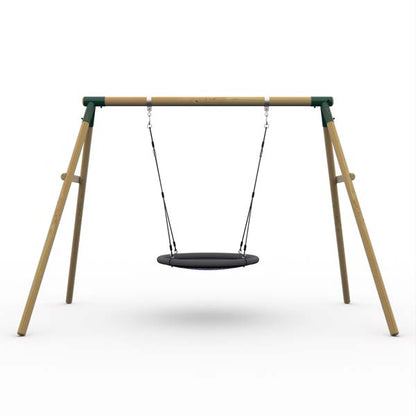 Plum Wooden Nest Swing Set Spider Monkey