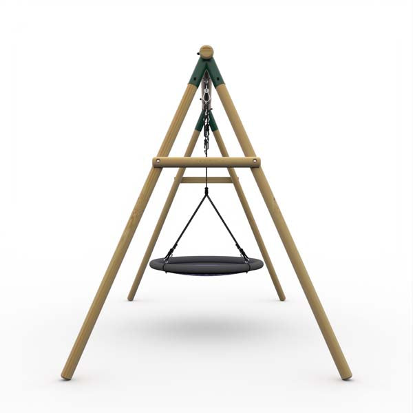 Plum Wooden Nest Swing Set Spider Monkey