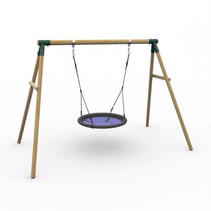 Plum Wooden Nest Swing Set Spider Monkey