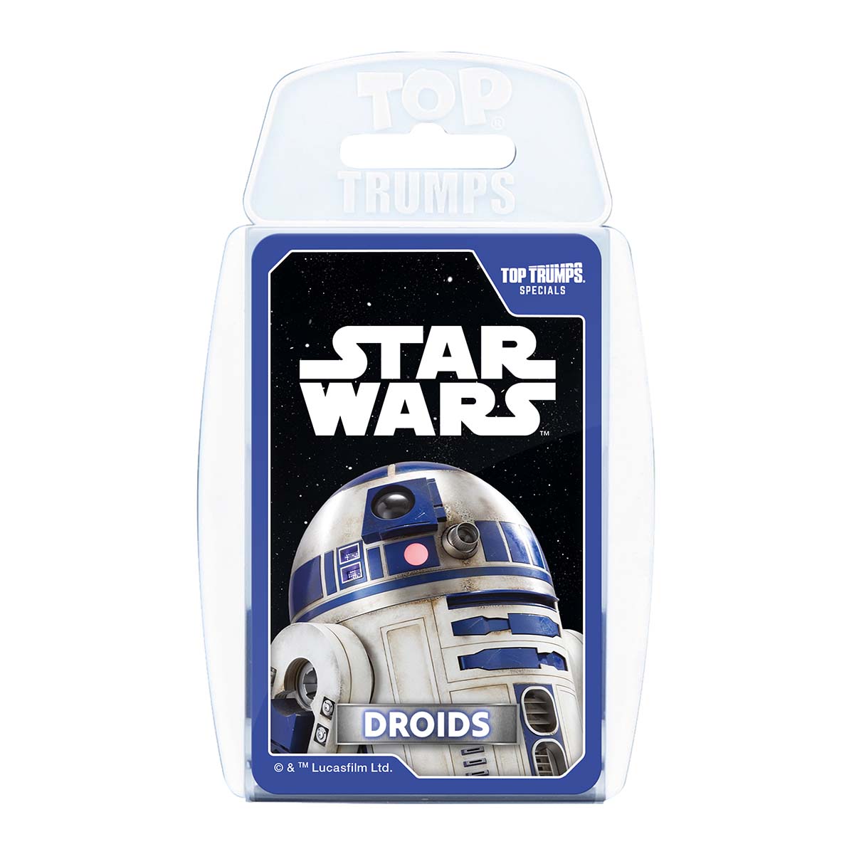 Top Trumps droids blister package with STAR WARS Droids card inside