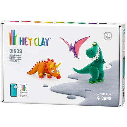 Hey Clay Dinosaurs Medium Set (6 Cans)