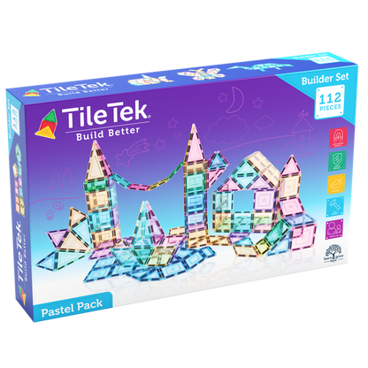 Tile Tek 112 Piece Pastel Builders Set