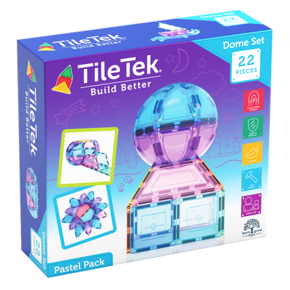 Tile Tek 22 Piece Pastel Dome Set