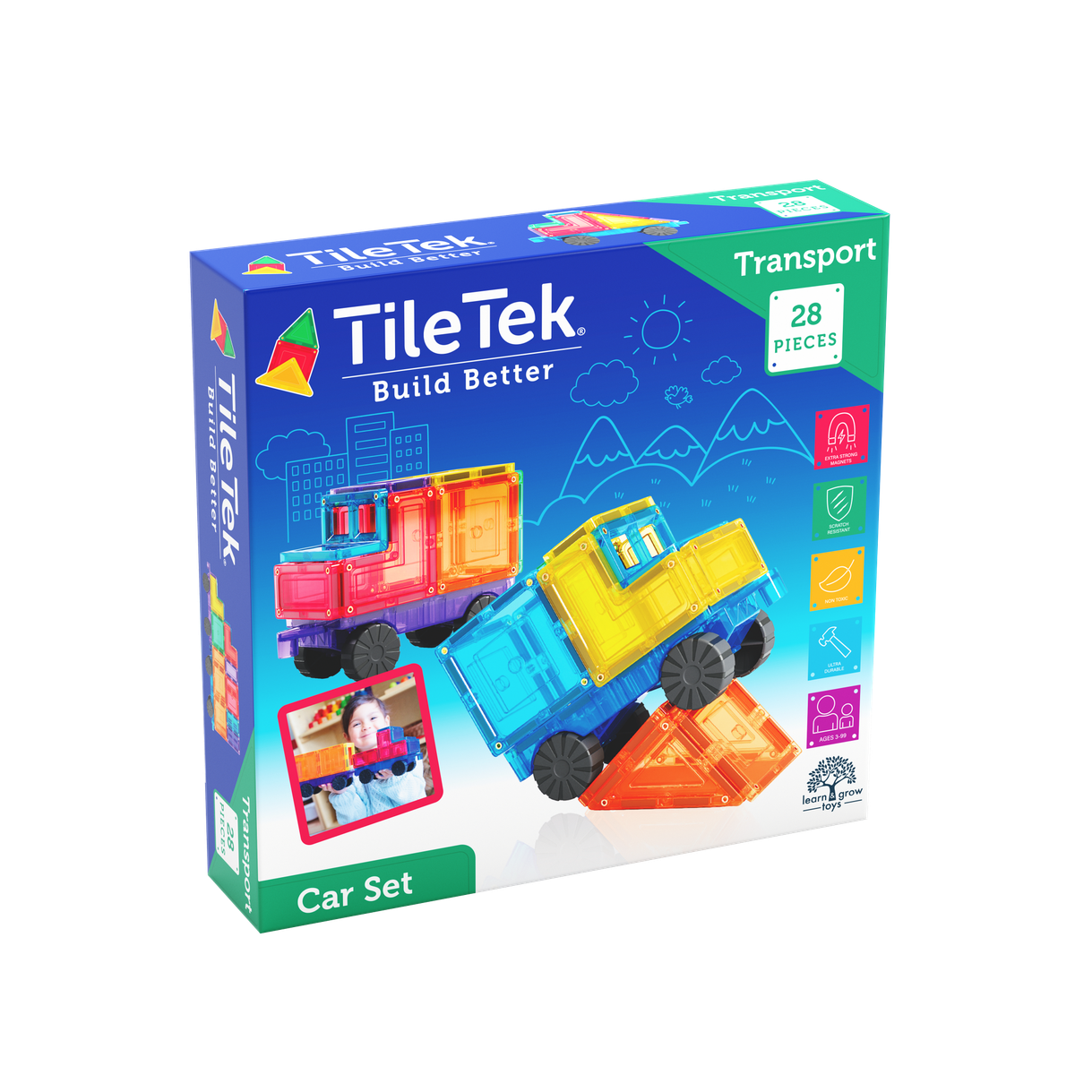 Tile Tek 28 Piece Car Set