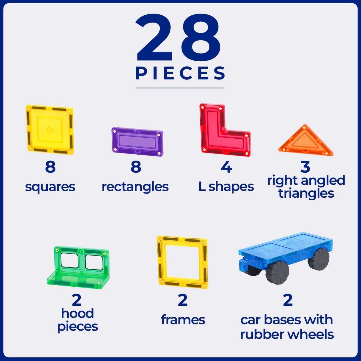Tile Tek 28 Piece Car Set