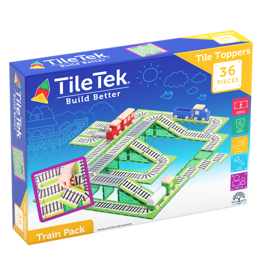 Tile Tek 36 Piece Tile Topper Train Pack