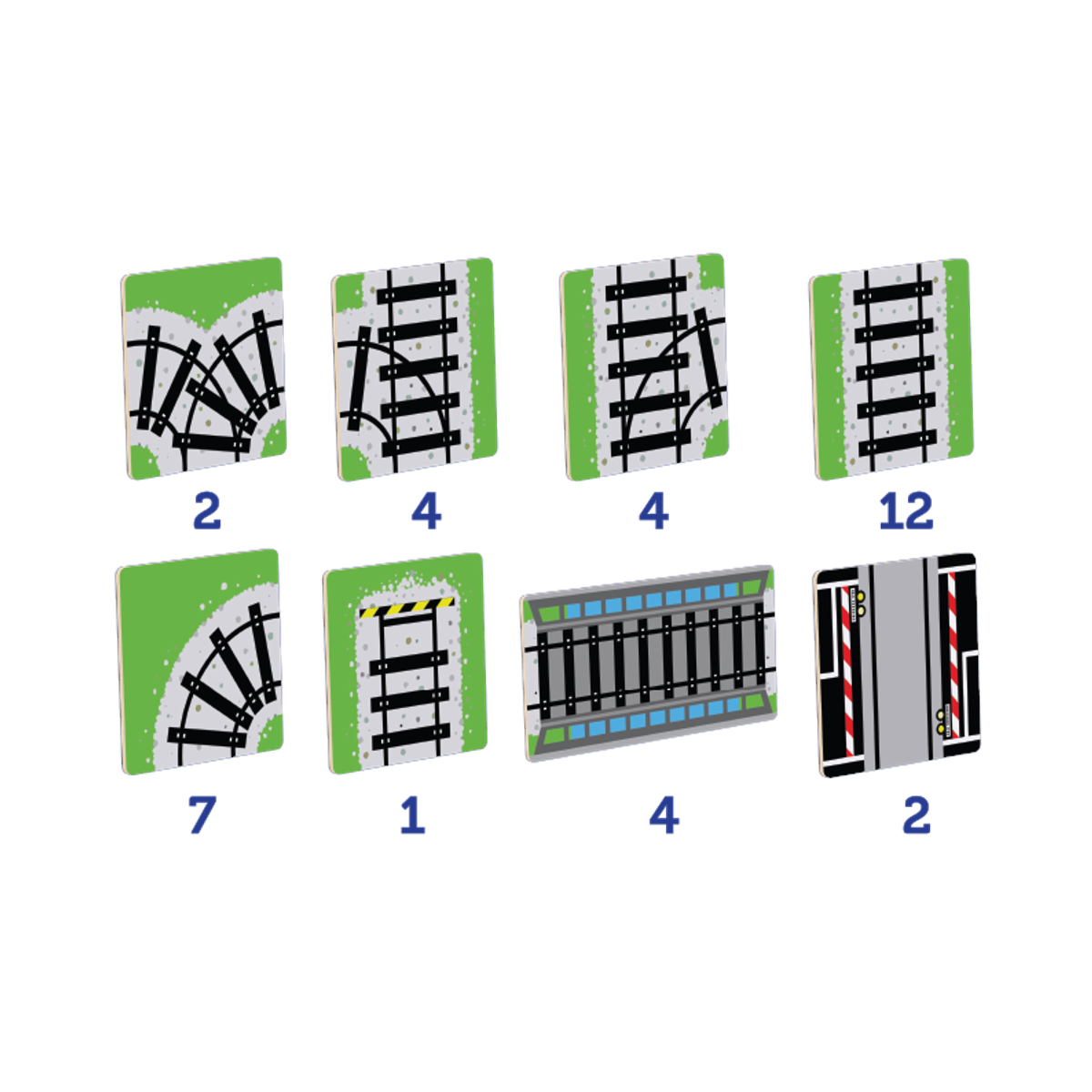 Tile Tek 36 Piece Tile Topper Train Pack