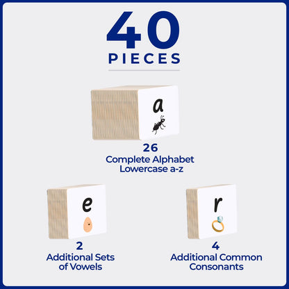 Tile Tek 40 Piece Tile Topper - Alphabet Lower Case Pack