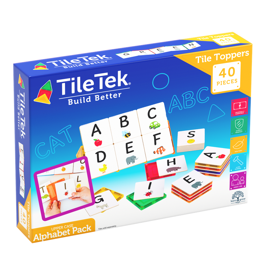 Tile Tek 40 Piece Tile Topper - Alphabet Upper Case Pack