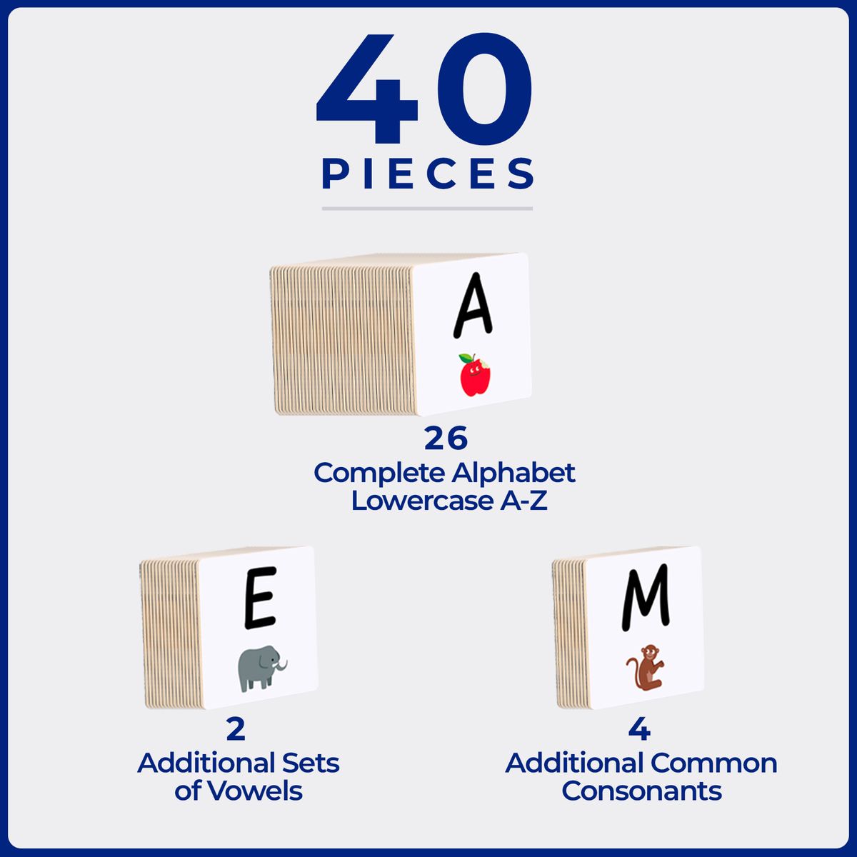 Tile Tek 40 Piece Tile Topper - Alphabet Upper Case Pack