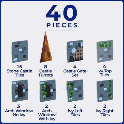 Tile Tek 40 Piece Tile Topper - Castle Pack