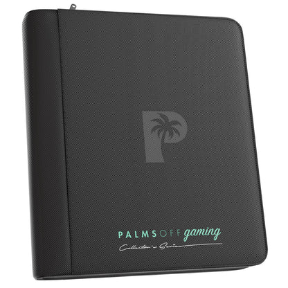 Palms Off Gaming Collector's Series Top Loader Zip Binder - 4 Pocket Black