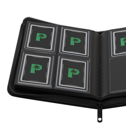 Palms Off Gaming Collector's Series Top Loader Zip Binder - 4 Pocket Black