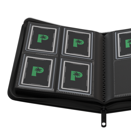 Palms Off Gaming Collector's Series Top Loader Zip Binder - 4 Pocket Black