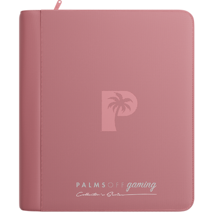 Palms Off Gaming Collector's Series Top Loader Zip Binder - 4 Pocket Pink