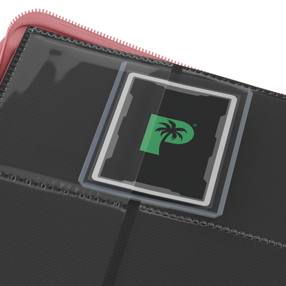Palms Off Gaming Collector's Series Top Loader Zip Binder - 4 Pocket Pink