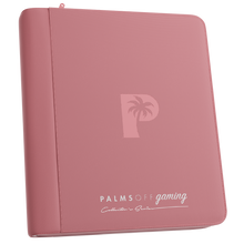 Palms Off Gaming Collector's Series Top Loader Zip Binder - 4 Pocket Pink